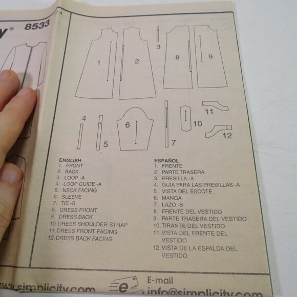 simplicity 8533 Mary Duffy sleeveless dress, jacket UNCUT sewing pattern - Picture 5 of 9